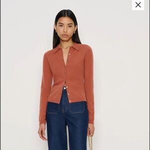 Florentina Cashmere Collared Cardigan